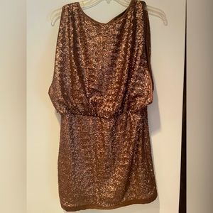 Sequined, copper-colored cocktail dresses, Laundry Size 10